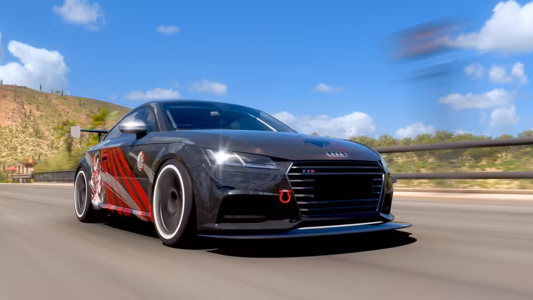 Supercar AWD sur un circuit